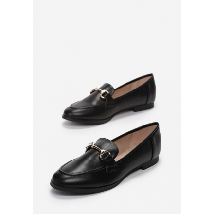 Black women's loafers 7349-38-black